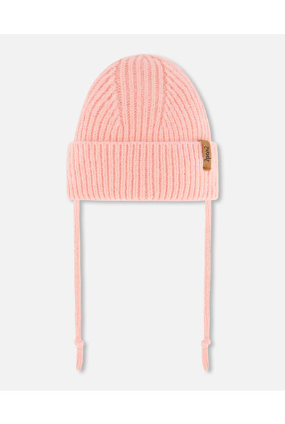 Bonnet en tricot avec cordons - ROSA