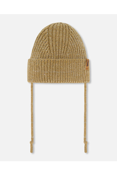 Bonnet en tricot avec cordons - MOUSSE