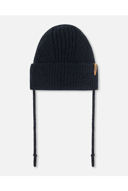 Bonnet en tricot avec cordons - ANTRA
