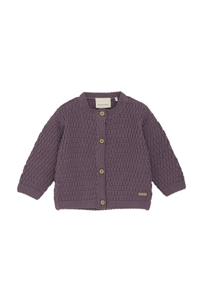 Cardigan tricot MINI - COEUR FLEURI