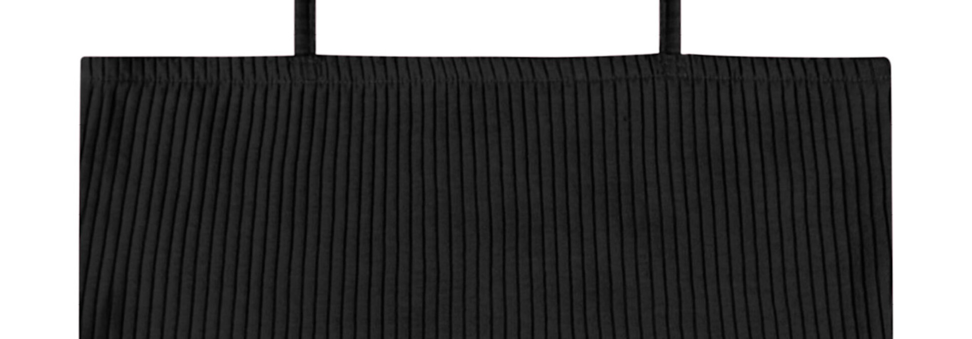 Tube RIB CROP TOP NOIR - GLOSS