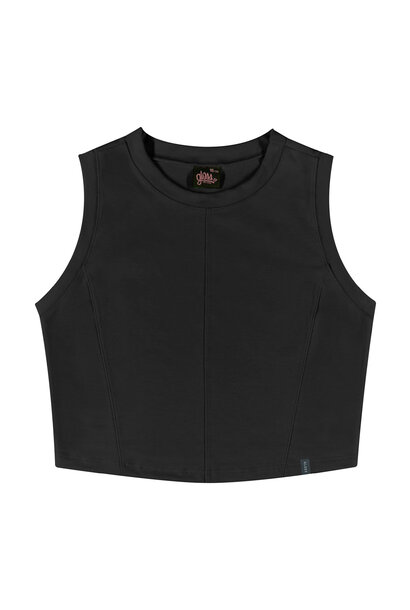 CROP TOP NOIR - GLOSS