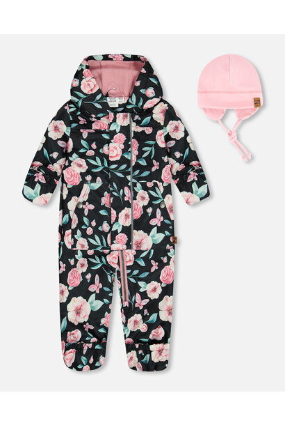 Vêtement d'extérieur une pièce avec chapeau MINI - PAPILLONS & ROSES