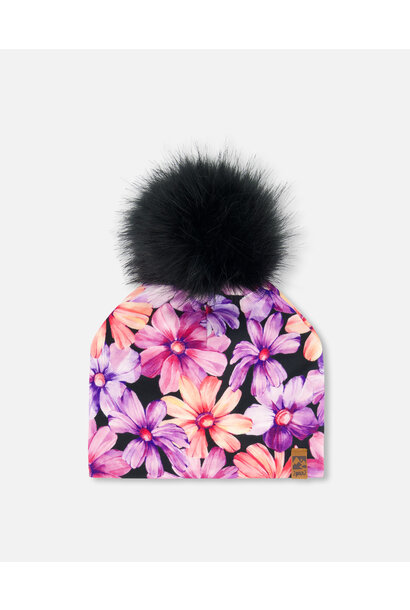 Bonnet en jersey avec pompom - DAISY