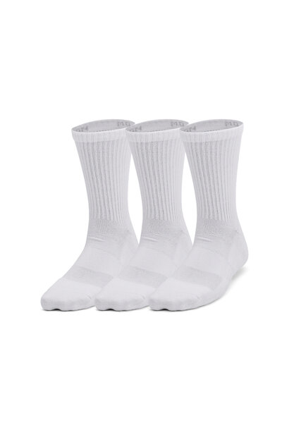 Chaussettes COTON CREW 3PACK BLANC - UA BASIC