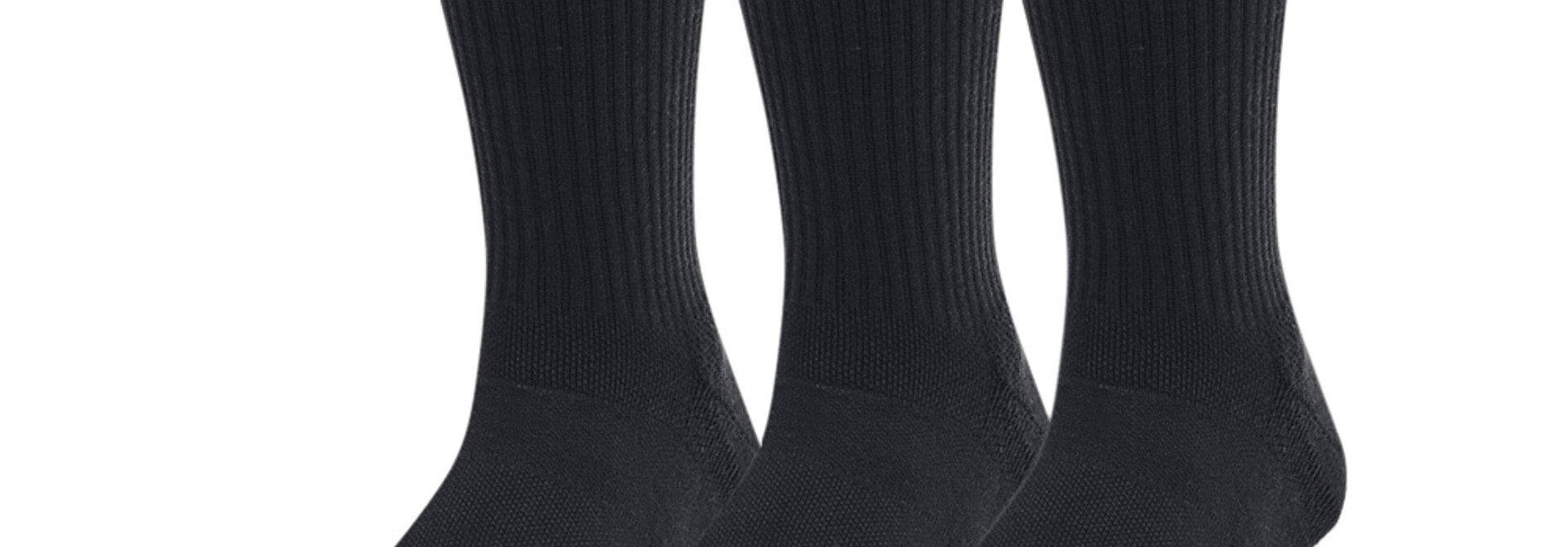 Chaussettes COTON CREW 3PACK NOIR - UA BASIC