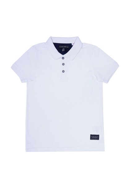 Polo PIQUÉ BLANC - SILVER