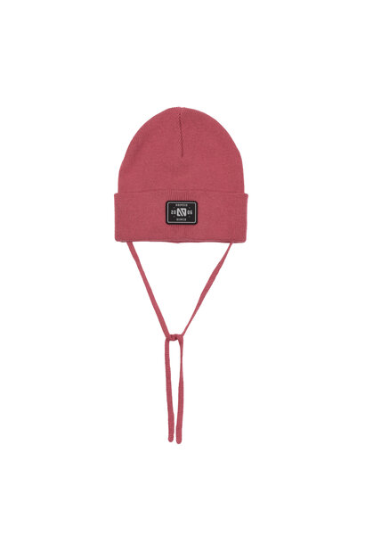 Tuque en tricot avec cordons ROSE MINI - BASIC