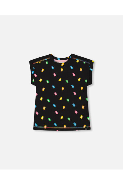 T-shirt avec manches roulées JELLY - BONBONS À GOGO