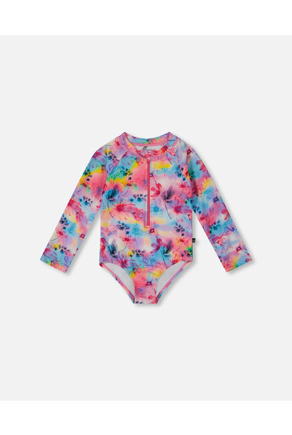 Rashguard à manches longues une pièce - ARC-EN-FLEURS
