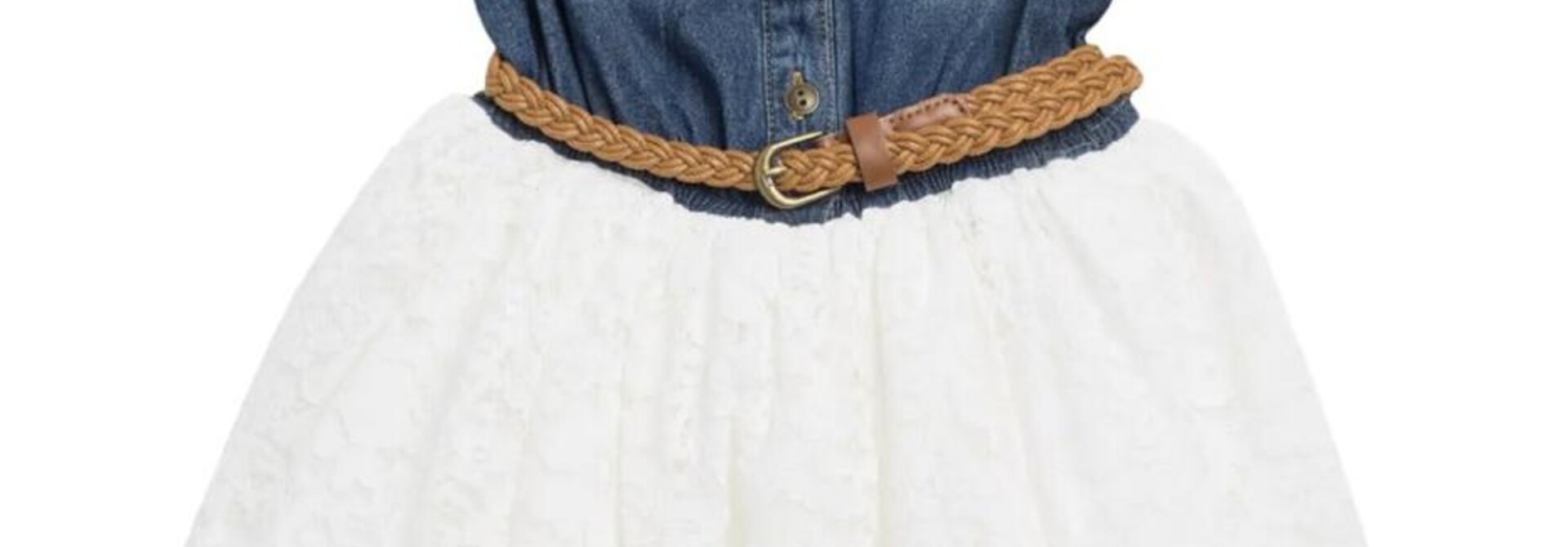 Robe en denim avec ceinture - PETITE DENTELLE