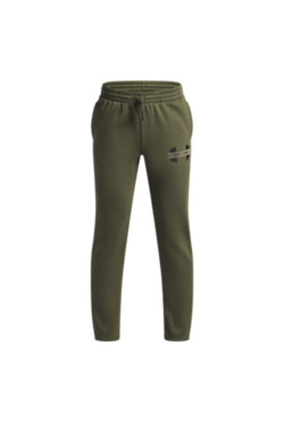 Pantalon RIVAL FLEECE COLORBLOCK Vert - UA SPACES JUNIOR