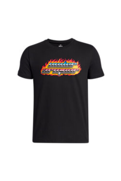 T-Shirt FLAME WORDMARK Noir - UA SPACES JUNIOR