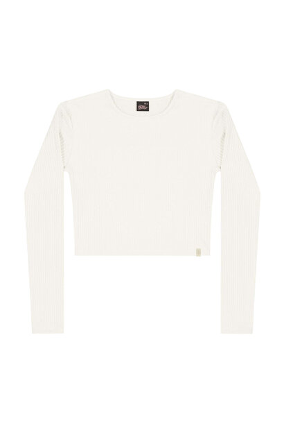 Chandail Rib CROP Blanc - GLOSS