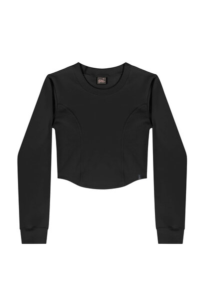 Chandail CROP Cintré NOIR - GLOSS