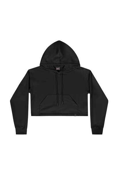 Hoodie CROP Kangourou NOIR - GLOSS