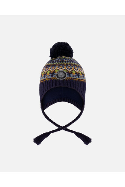 Tuque d'hiver péruvienne en tricot (doublé) - OURS DES BOIS