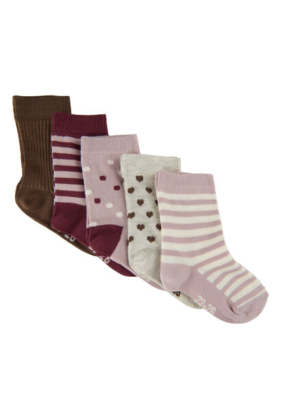 Chaussettes PQT DE 5 - COULIS FRAMBOISE