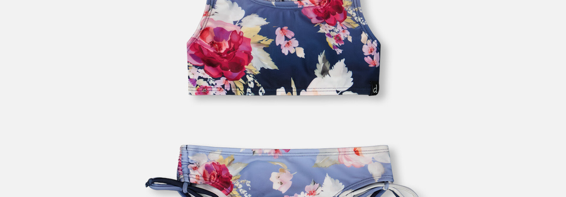 Maillot de bain deux pièces ROSES - COMME UN POISSON DANS L'EAU