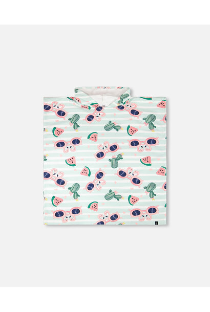 Serviette de plage avec capuchon FLAMAND - COMME UN POISSON DANS L'EAU