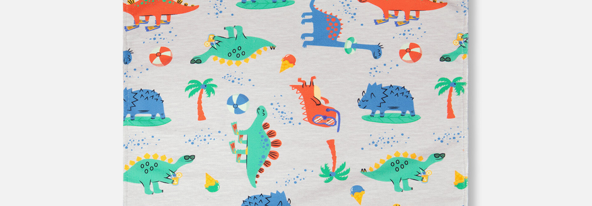 Serviette de plage avec capuchon DINO - COMME UN POISSON DANS L'EAU