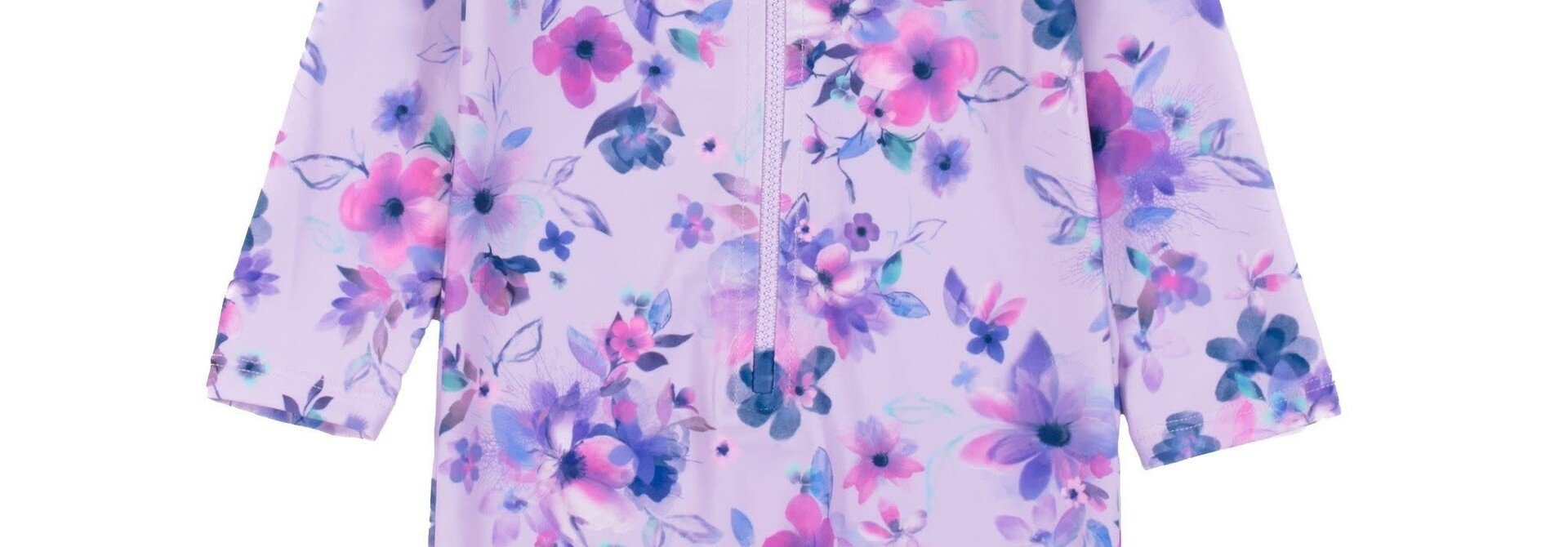 Maillot dermoprotecteur une-pièce - VIOLETTES