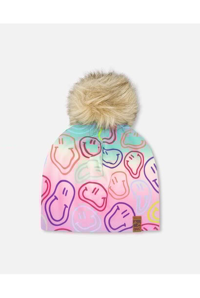 Bonnet en jersey avec pompom - HAPPY FACE GIRLY