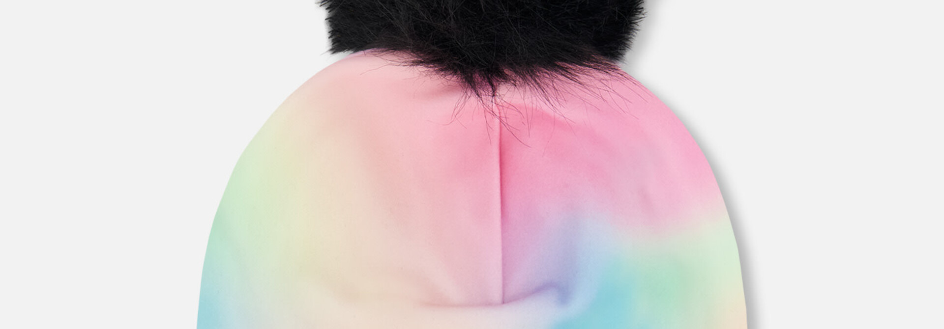 Bonnet en jersey avec pompom MINI - RAINBOW