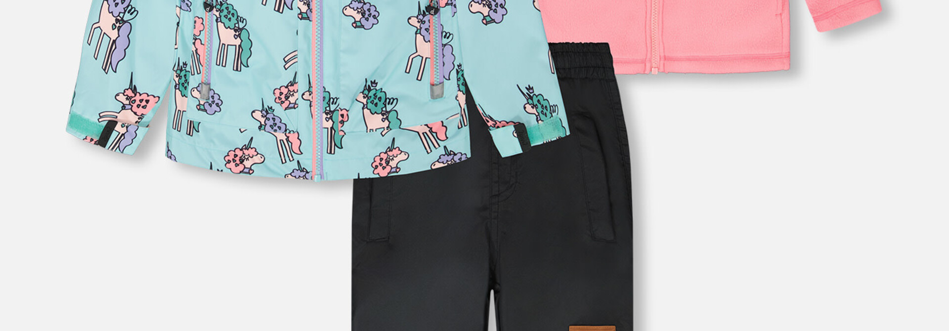 Vêtements d'extérieur 3 en 1 - LICORNES RÉTRO