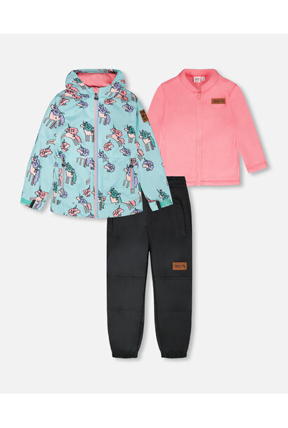 Vêtements d'extérieur 3 en 1 - LICORNES RÉTRO