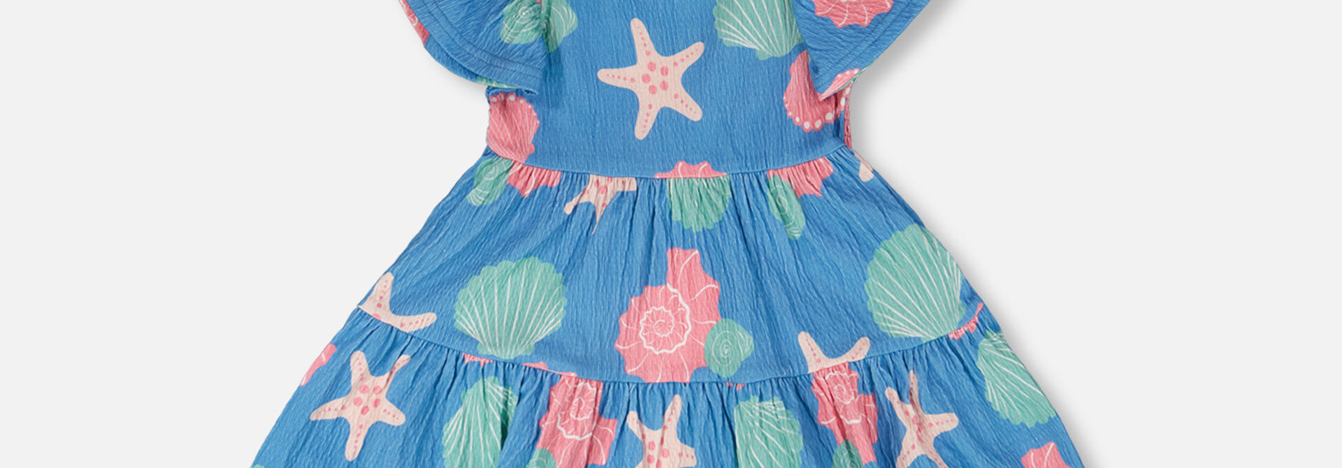 Robe en jersey froissé - BLEU HORIZON