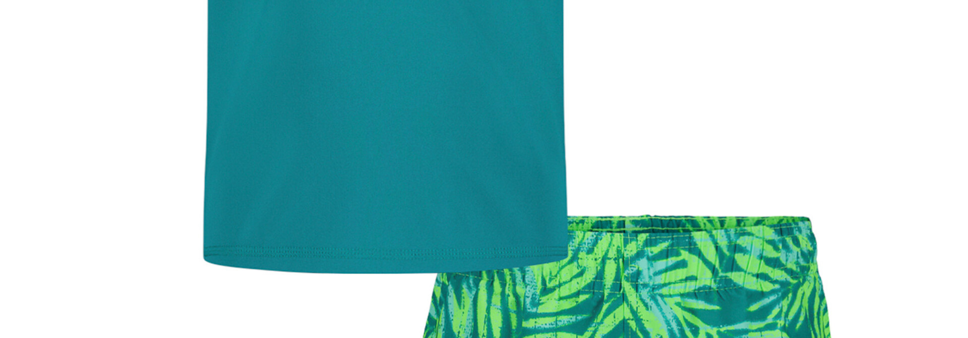 Maillot 2 pièces avec filet PALM GRID 4 à 7 ans
