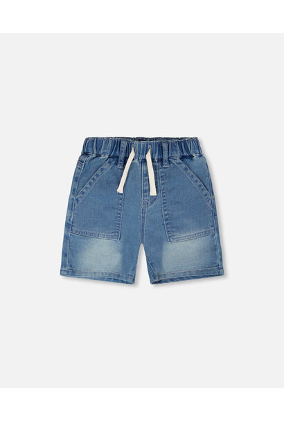 Short en denim extensible - LES ESSENTIELS