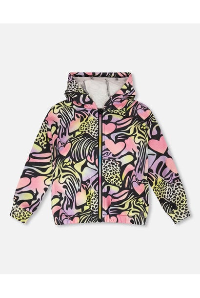 Cardigan capuche coton français - COEUR SAUVAGE