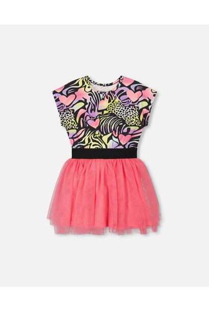 Robe bi-matière - COEUR SAUVAGE