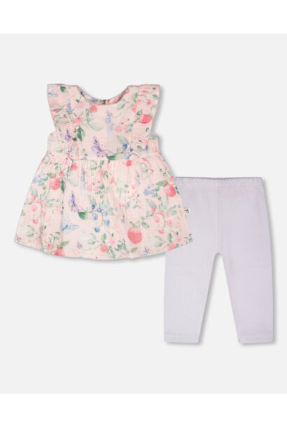Ensemble tunic & leggings MINI - CÂLINS MYRTILLE
