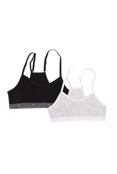 Bralette, paquet de 2 - GRIS/NOIR