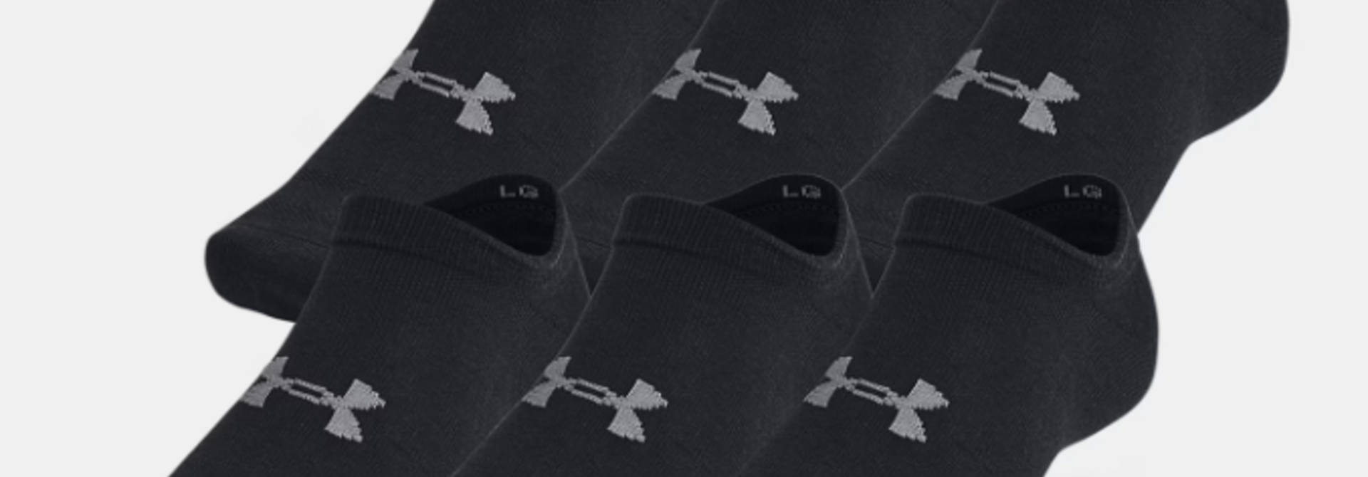 Chaussettes Invisibles BLK 6pk - UA BASIC