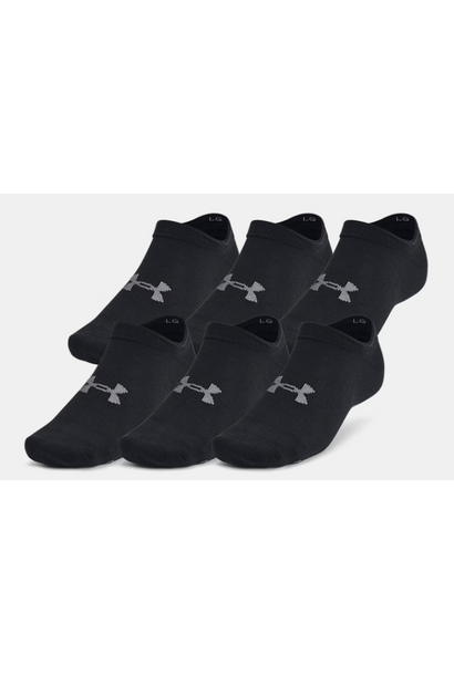 Chaussettes Invisibles BLK 6pk - UA BASIC