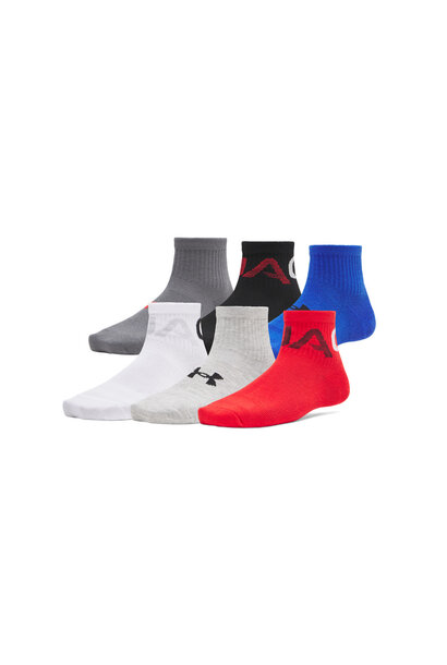 Chaussettes Courtes Rouge 6pk JUNIOR