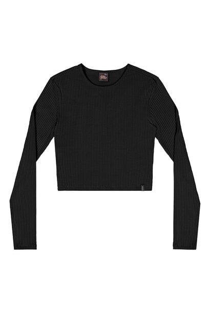 Chandail RIB Crop NOIR GLOSS FASHION