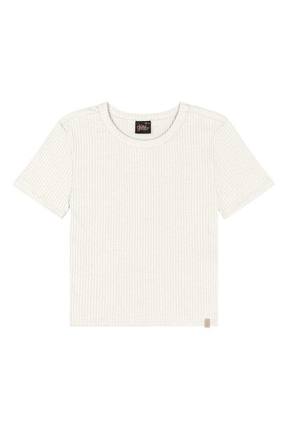 T-Shirt RIB Crop CREME GLOSS FASHION