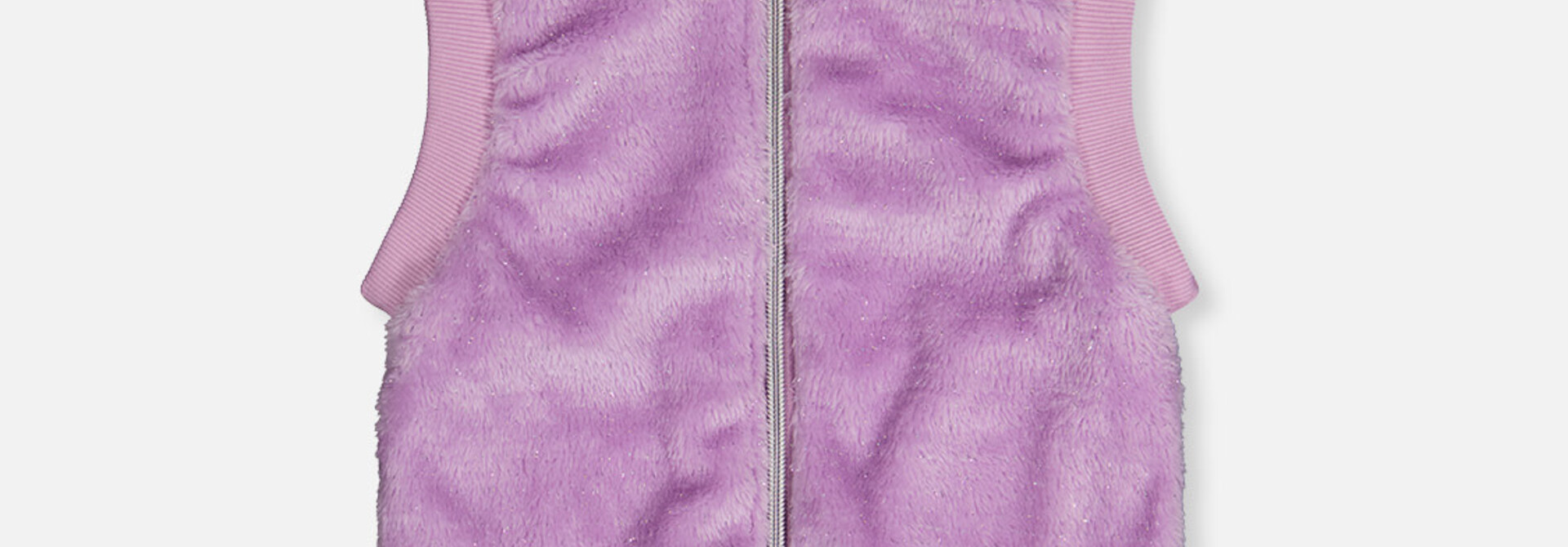 Veste sans manches en fausse fourrure LICORNE POUSSIÈRE D'ÉTOILE