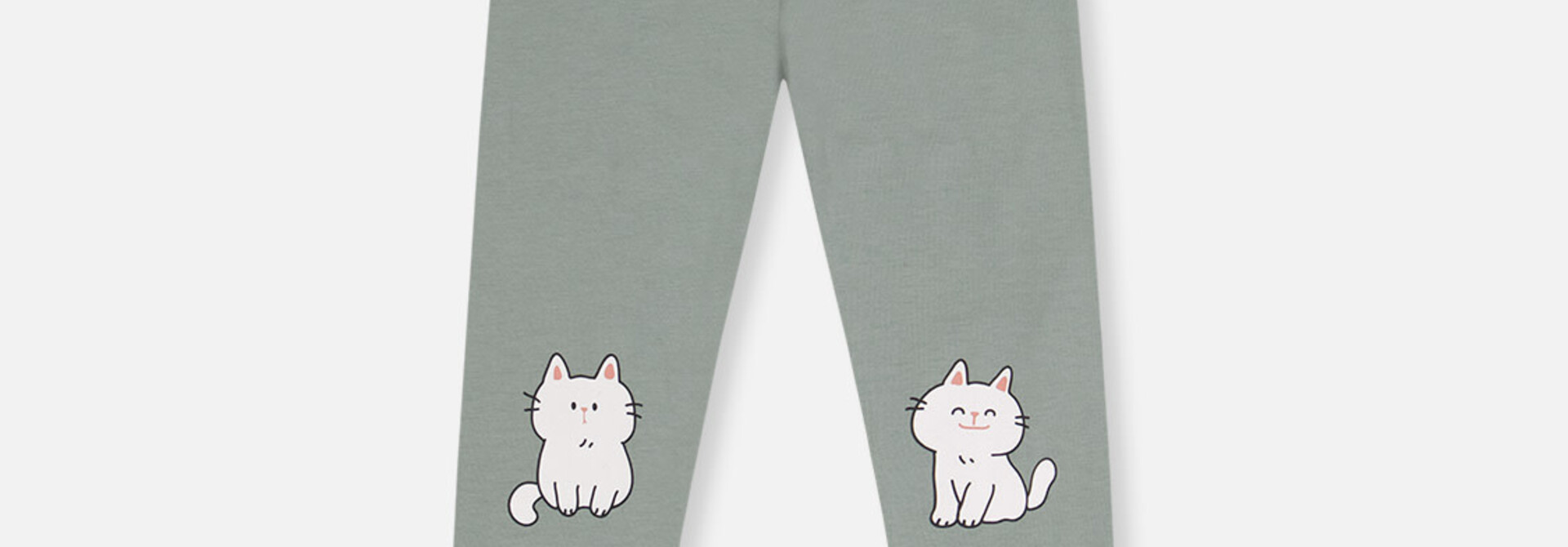Legging vert PETITES MOUSTACHES