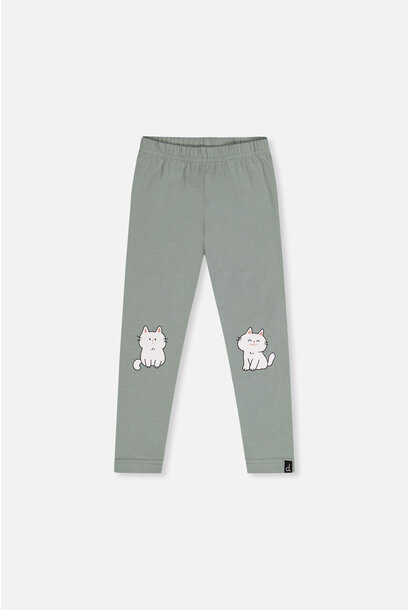 Legging vert PETITES MOUSTACHES