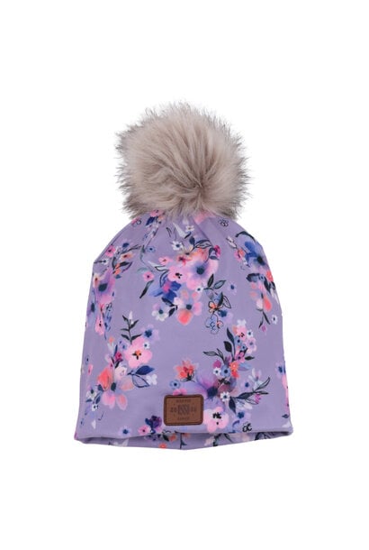 Tuque en jersey doublée en micropolaire RÉTRO LILAS