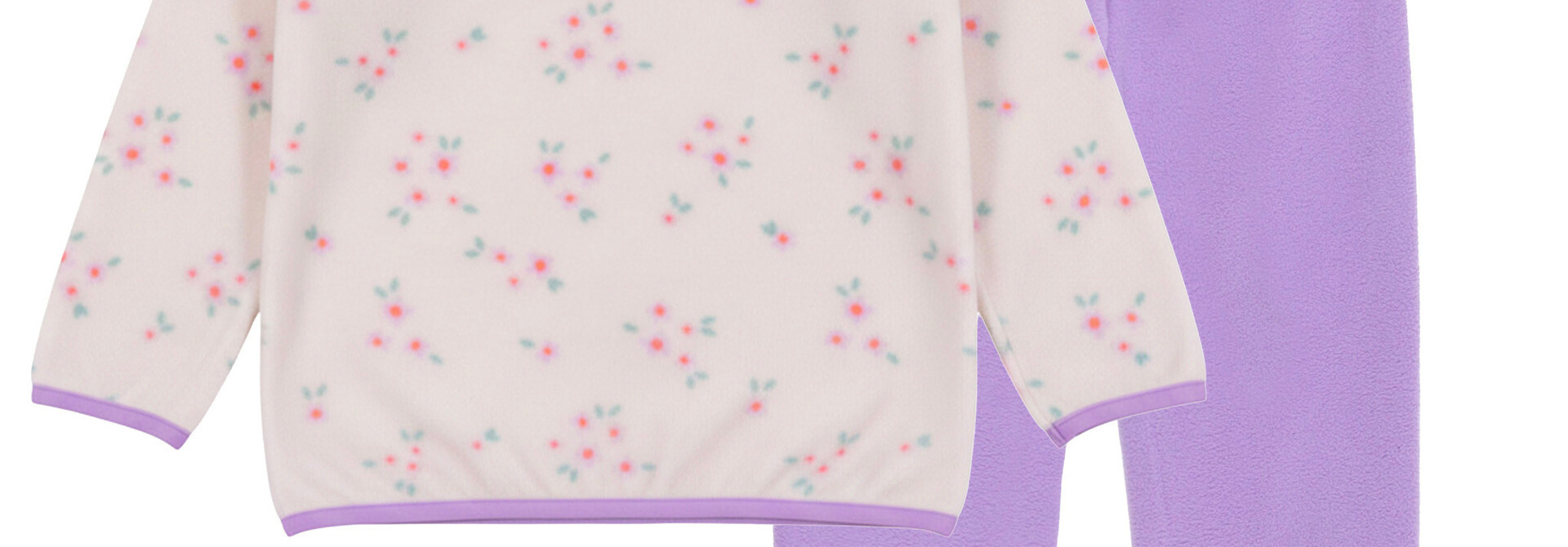 Couche de base deux pièces en micropolaire MASTIC LILAS