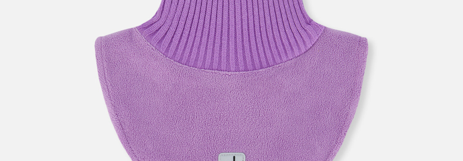 Cache-cou col roulé en tricot et en polar VIOLET