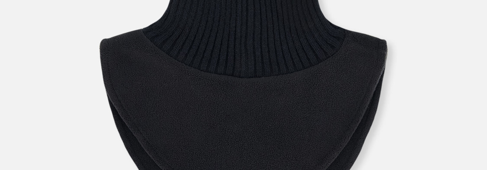 Cache-cou col roulé en tricot et en polar ANTHRA