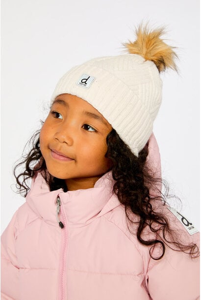 Tuque d'hiver en tricot avec pompom (doublé) MYSTIC